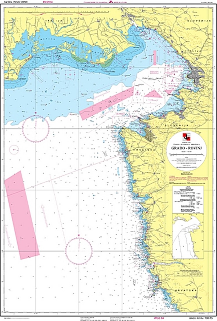Novo izdanje obalne pomorske karte 100-15 Grado - Rovinj