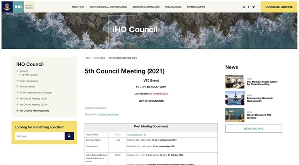 Održana 5. sjednica Vijeća IHO-a