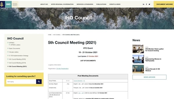 5th Meeting of the IHO Council