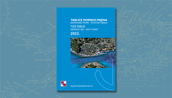 Novo izdanje službene publikacije „TABLICE MORSKIH MIJENA, Jadransko more – istočna obala 2022.”