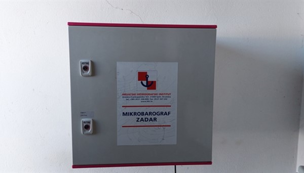 A digital microbarograph installed in Zadar