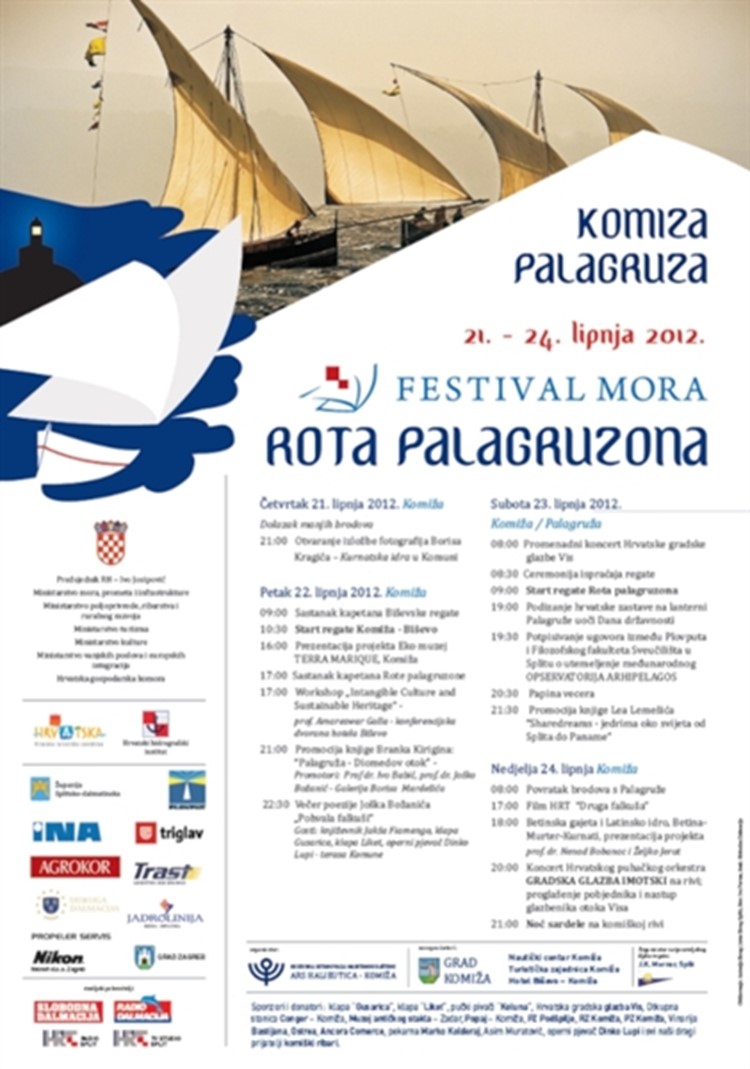 Hrvatski hidrografski institut – pokrovitelj Festivala Mora, „Rota Palagruzona“  21.-24. lipnja 2012
