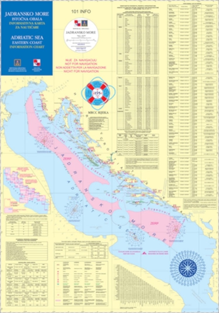 Novo izdanje Informativne karte za nautičare – INFO 101