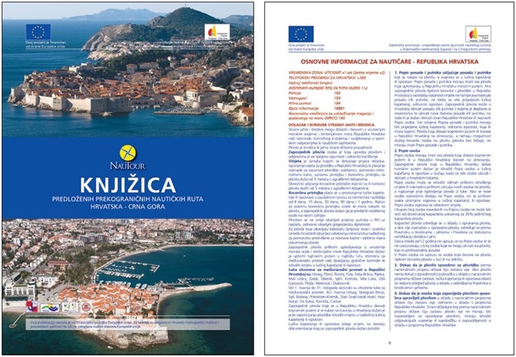 BOOKLET WITH RECOMMENDED CROSS-BORDER NAUTICAL ROUTES CROATIA - MONTENEGRO