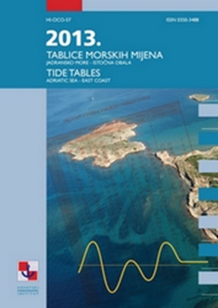 Novo izdanje publikacije Tablice morskih mijena 2013