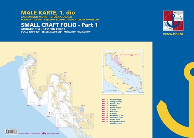 MK-I Male karte, 1. dio Jadransko more - istočna obala