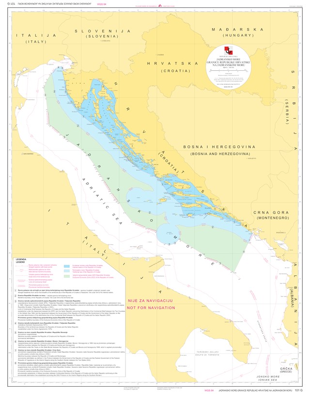 101G Jadransko more - Granice Republike Hrvatske na Jadranskom moru