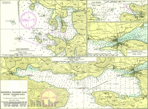 534 Rogoznica, Trogirski zaljev, Drvenik i Trogirski kanal (planovi)